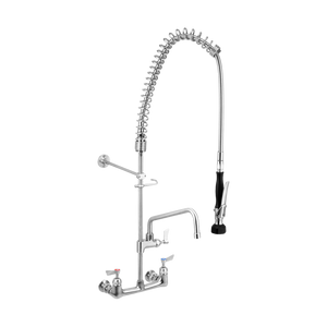 Exposed Wall Mount Pre-Rinse Unit with Pot Filler 12-inch pot filler - Stainless Steel