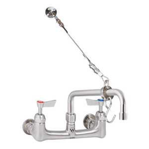 Cleaners Sink Exposed Wall Mount Body with Fixed Spout and Wall Bracket - Stainless Steel