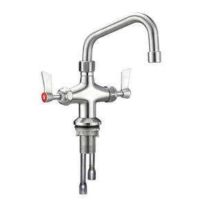 Dual Bench Mount Body with 6-inch Spout - Stainless Steel