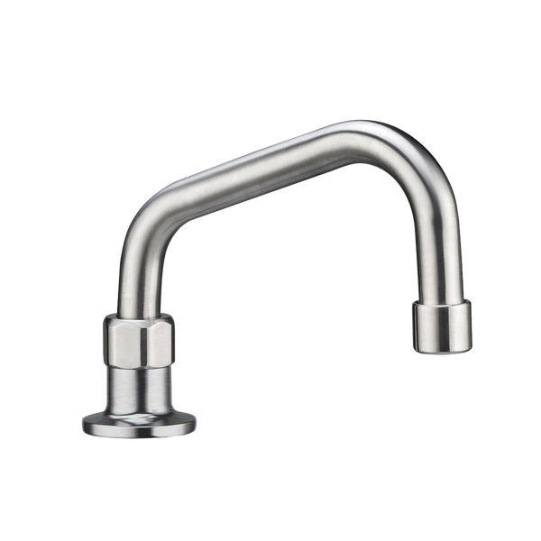 Stainless Steel Bench Mount No Stops with 8-inch Spout