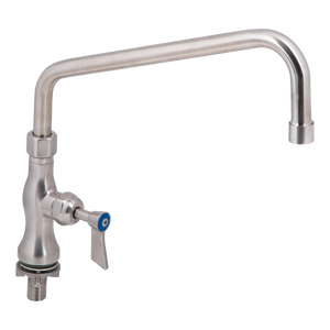 Stainless Steel Single Bench Mount Tap Body with 12-inch Spout - Stainless Steel