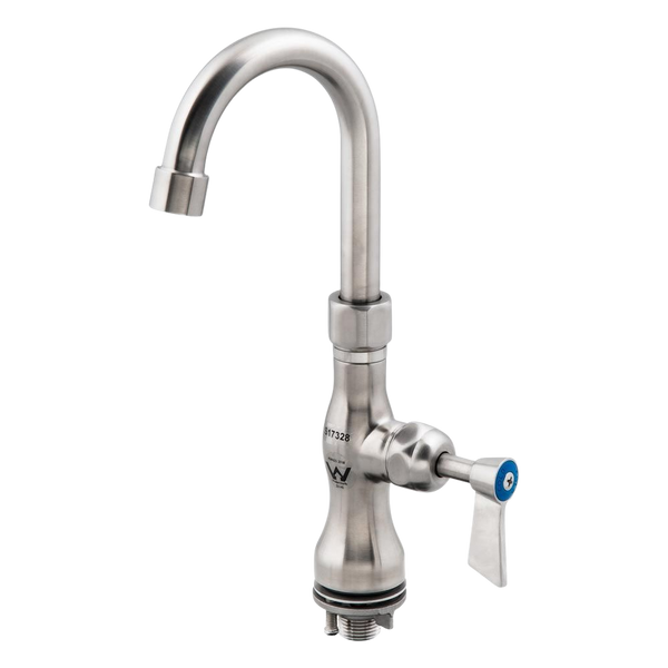 Single Control Bench Mount Body with 7-inch Gooseneck Swivel Spout