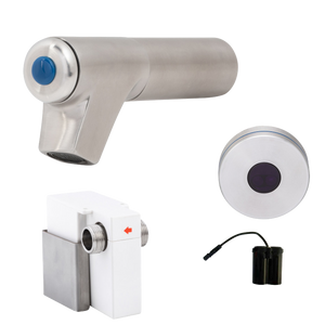 Bib Tap with Bench Mount Sensor Battery Operated - Stainless Steel