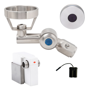 45 Degree Hob-Mount Sensor Bubbler with Metal Mouthguard Battery Operated - Stainless Steel