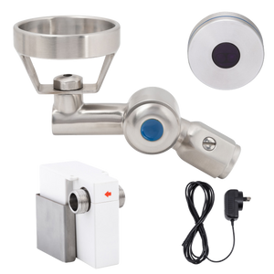 45 Degree Hob-Mount Sensor Bubbler with Metal Mouthguard Mains Operated - Stainless Steel