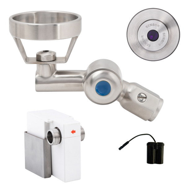 45 Degree Wall-Mount Sensor Bubbler with Metal Mouthguard Battery Operated