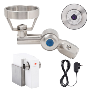 45 Degree Wall-Mount Sensor Bubbler with Metal Mouthguard Mains Operated - Stainless Steel