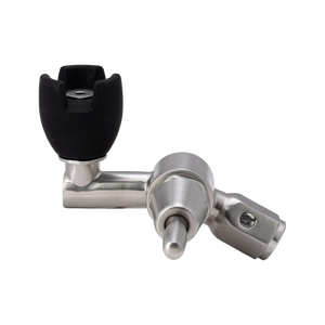 Lever Handle 45 Degree Bubbler With Silicone Mouthguard - Stainless Steel