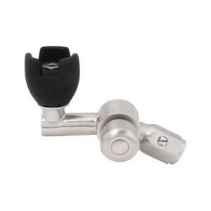 Push Button 45 Degree  Bubbler With Silicone Mouthguard - Stainless Steel