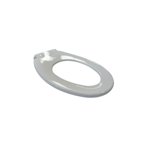 Anti Vandal Single Flap Closed Front Toilet Seat White - White