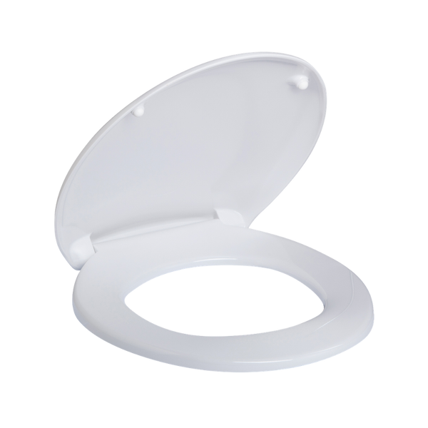 Double Flap Closed Front Toilet Seat White