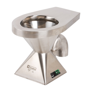 Pedestal Toilet Pan S Trap - Stainless Steel