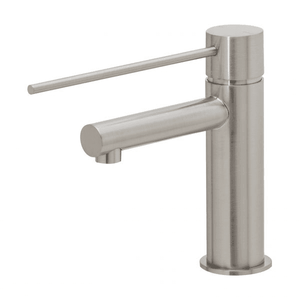 Vivid Slimline Basin Mixer with Extended Lever  Brushed Nickel - Brushed Nickel