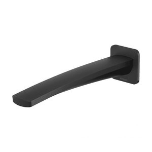 Mekko Wall Bath Outlet 200mm Matte Black - Matte Black