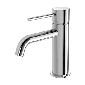 Vivid Slimline Basin Mixer Curved Outlet  Chrome - Chrome