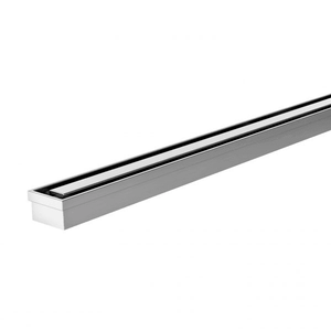 Phoenix Flat Slimline Channel Drain 30x600mm Outlet 65mm   Stainless Steel - Stainless Steel
