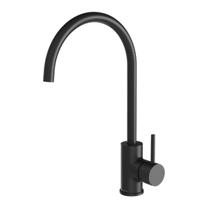 Pina Sink Mixer 200mm Gooseneck Matte Black - Matte Black