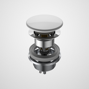 Urbane II Ceramic Basin Dome Pop-Up Plug & Waste White - White
