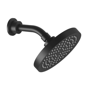 Pina Shower Arm & 150mm Round Rose  Matte Black - Matte Black
