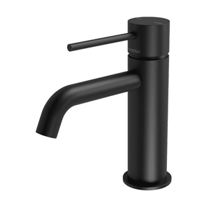 Vivid Slimline Basin Mixer Curved Outlet  Matte Black - Matte Black