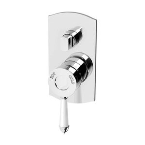 Nostalgia Shower / Bath Diverter Mixer Chrome White - Chrome White