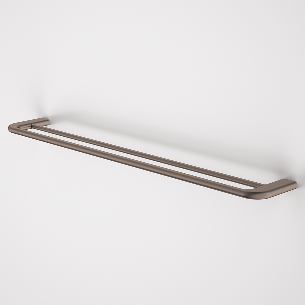Contura II 825mm Double Towel Rail Brushed Bronze