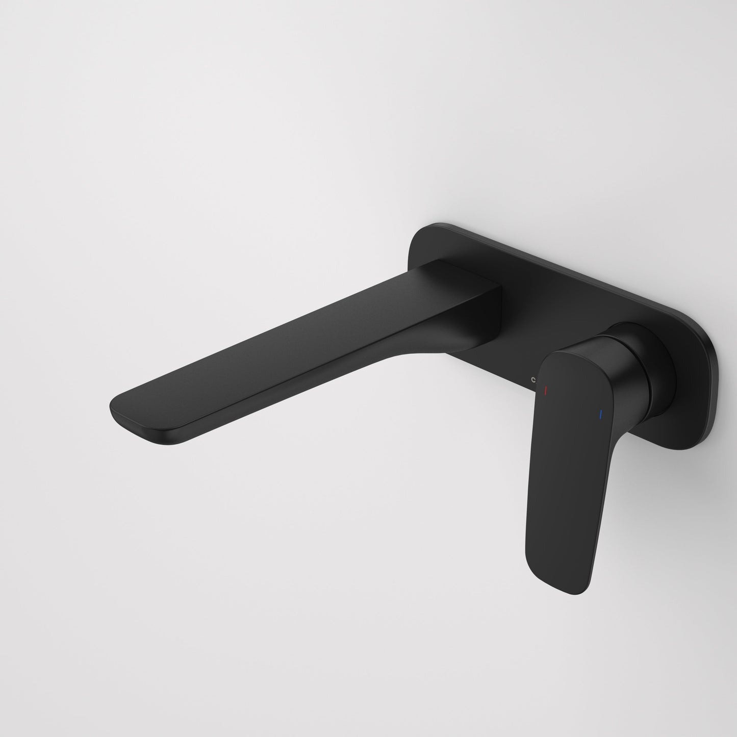 Contura II Wall Basin/Bath Mixer 180mm Matte Black