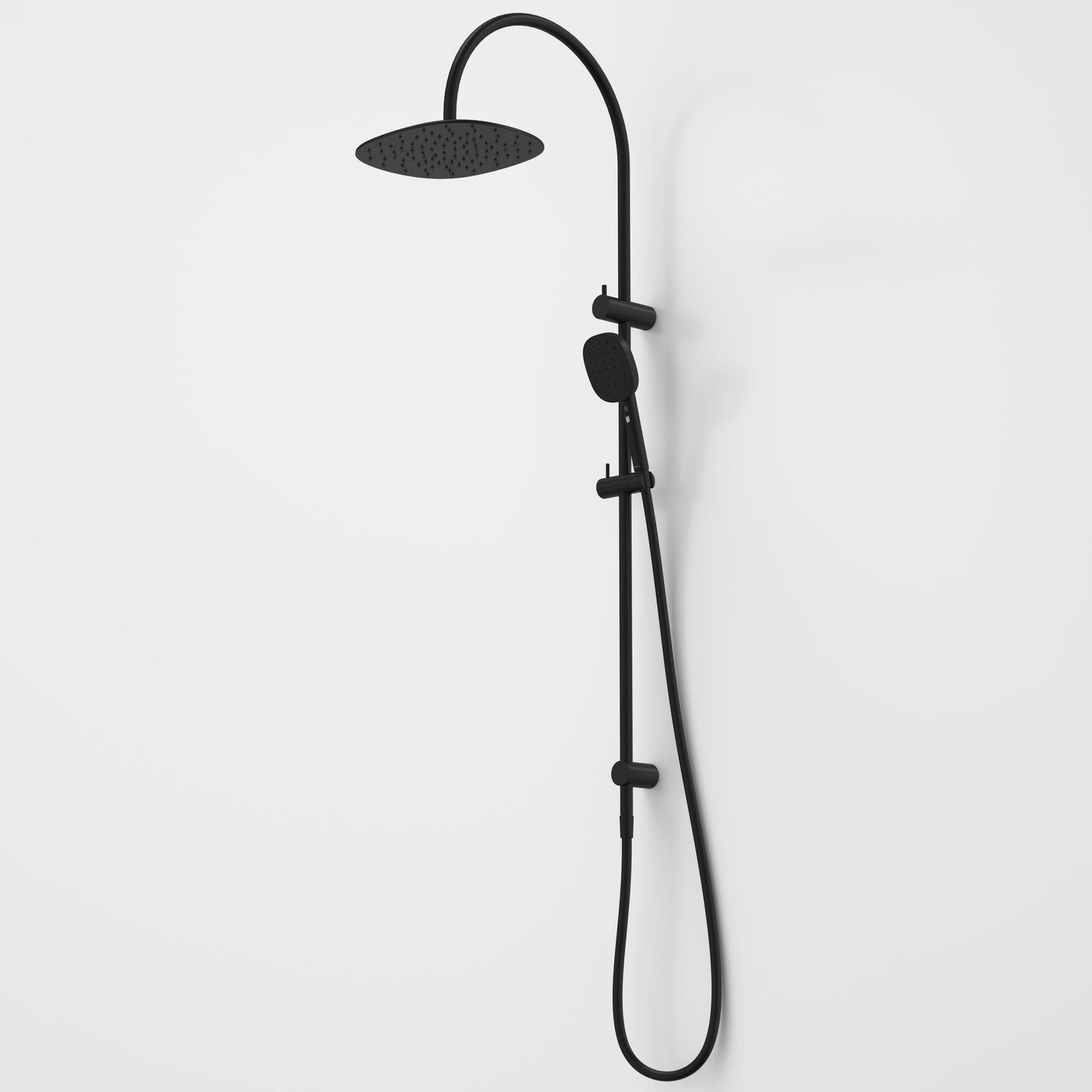 Contura II Rail Shower with Overhead Black