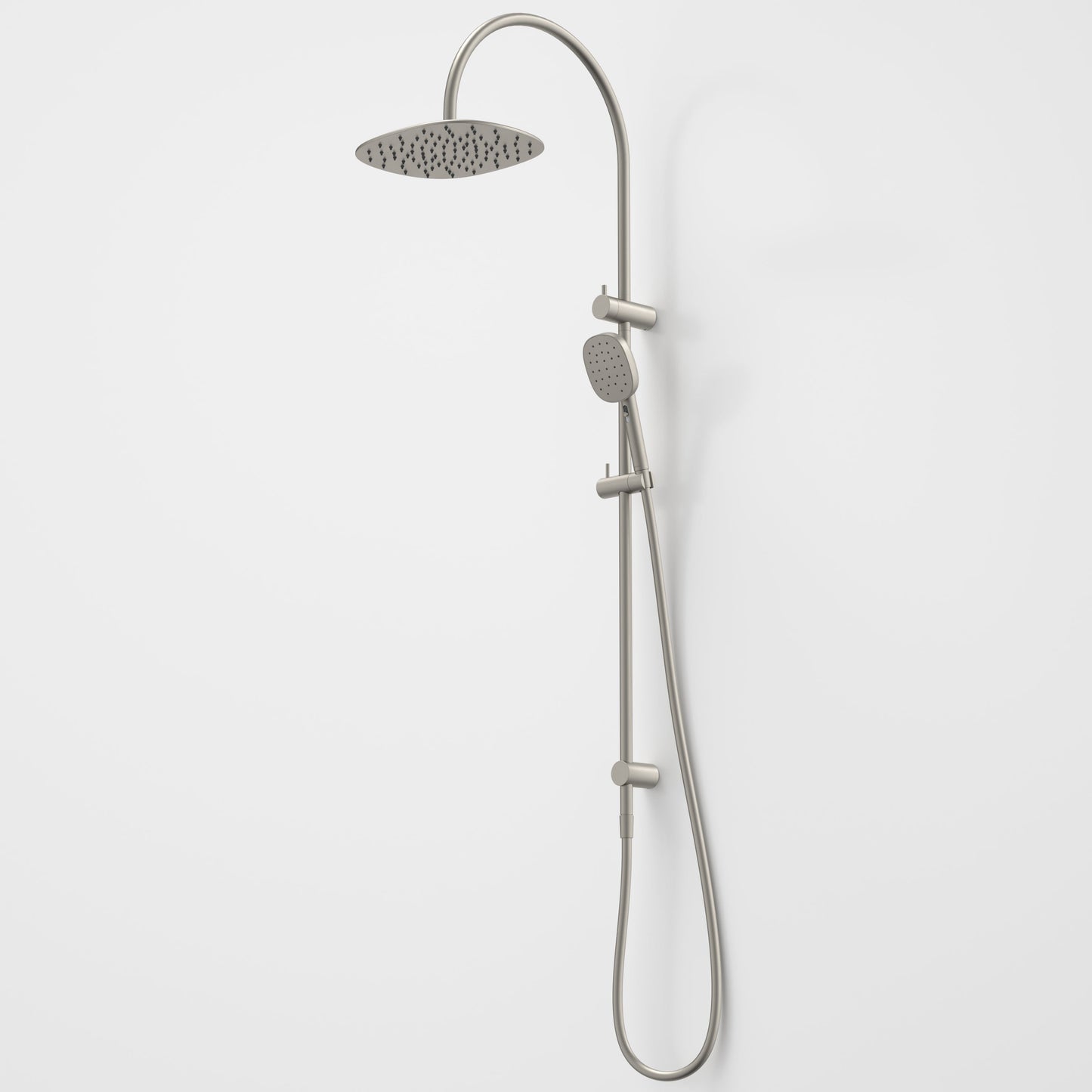 Contura II Rail Shower with Overhead Brushed Nickel