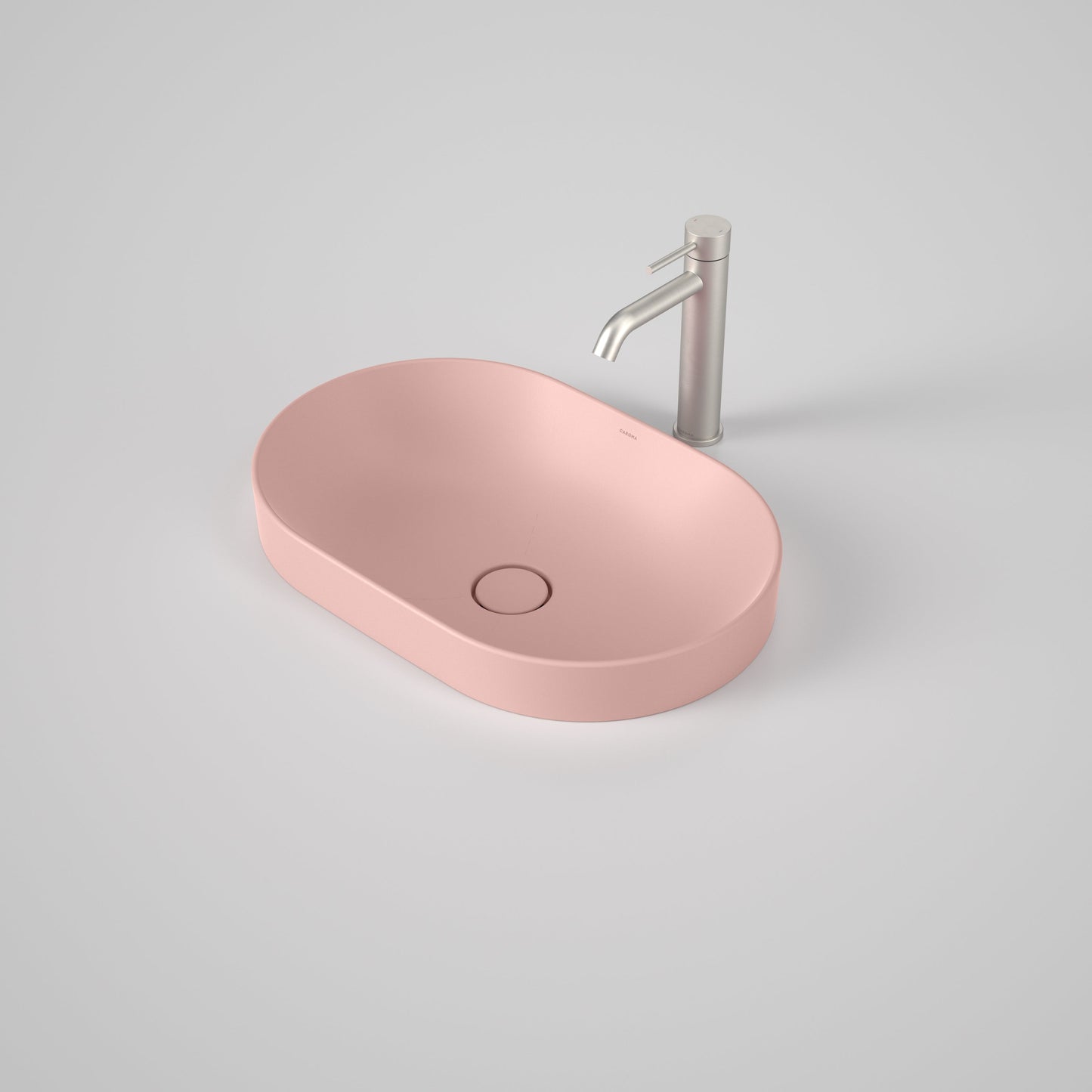 Liano II 530mm Pill Inset Basin Matte Pink