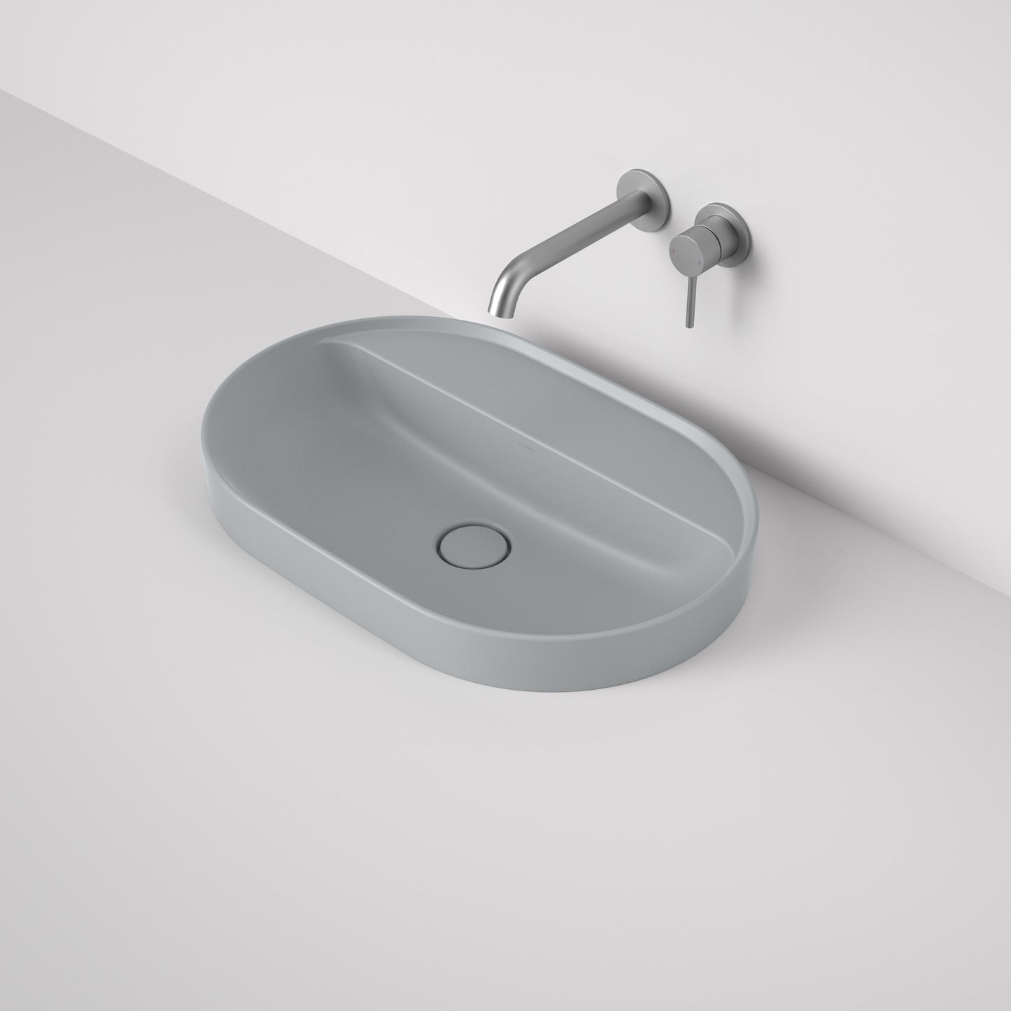 Liano II 600mm Pill Inset Basin with Tap Landing Matte Grey