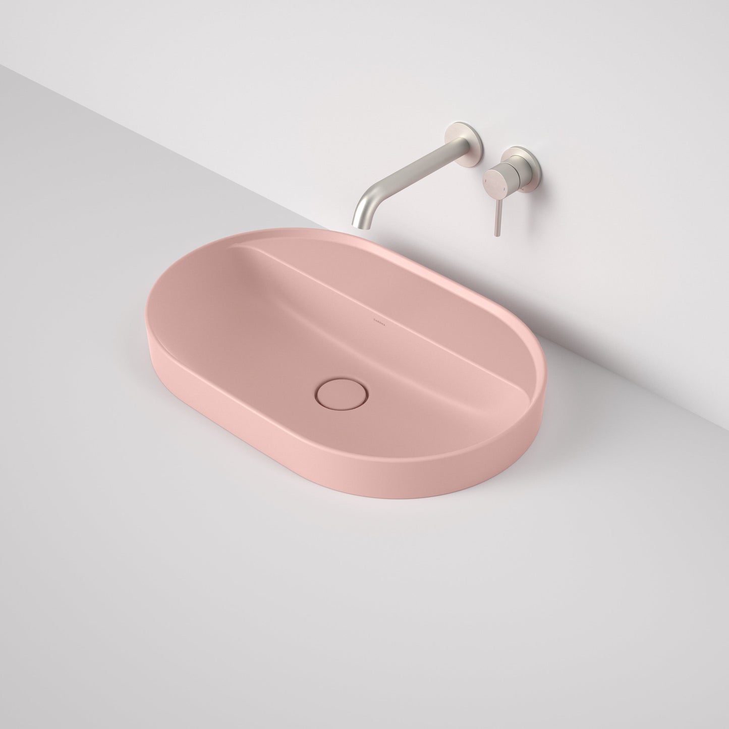 Liano II 600mm Pill Inset Basin with Tap Landing Matte Pink