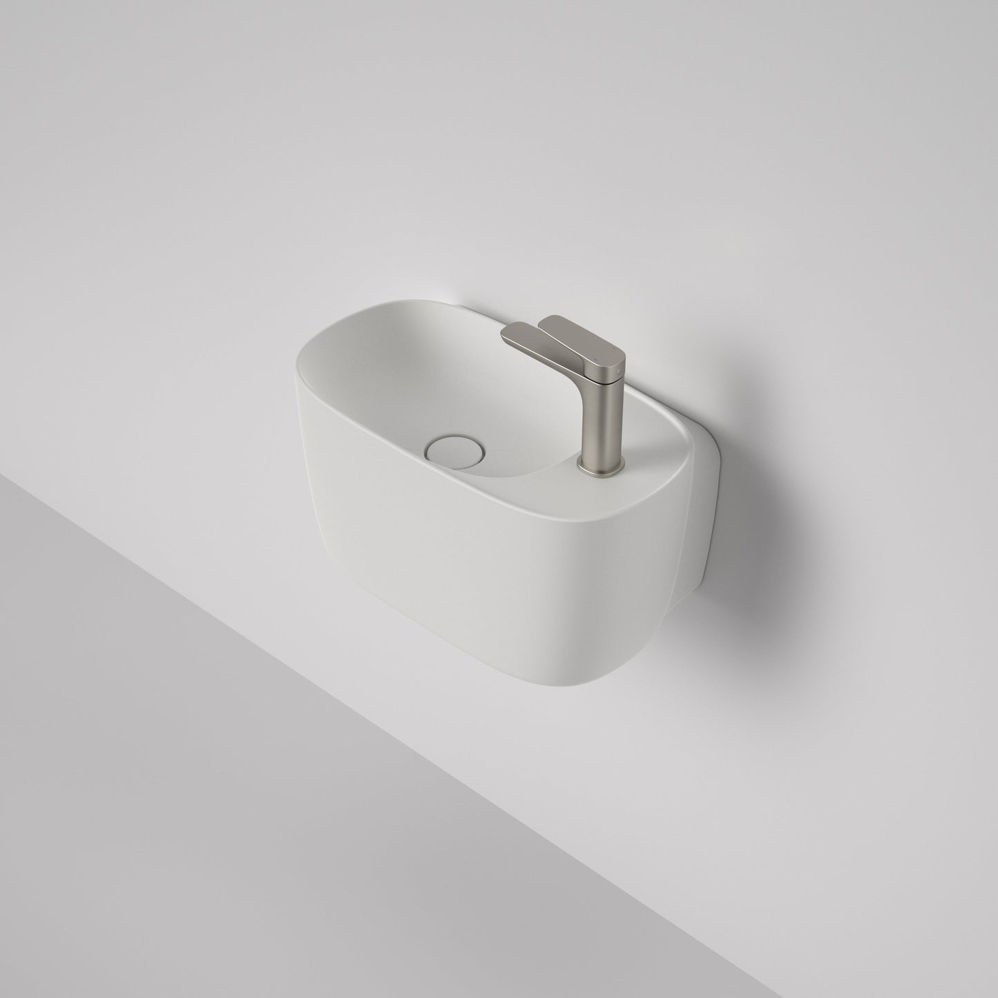 Contura II Hand Wall Basin Matte White