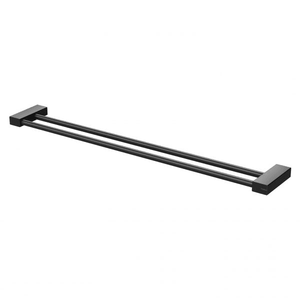 Lexi MKII Double Towel Rail 800mm Matte Black - Matte Black