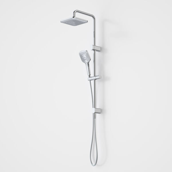 Luna System Overhead Shower On Rail Chrome