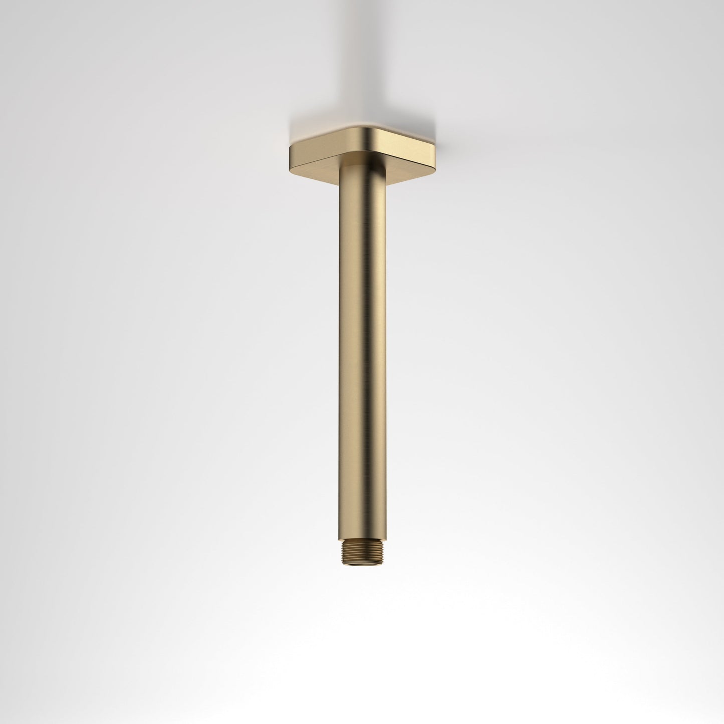 Luna Straight Arm Square Flange 210mm Brushed Brass