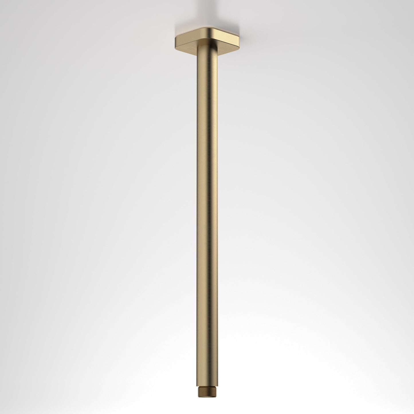 Luna Straight Arm Square Flange 410mm Brushed Brass