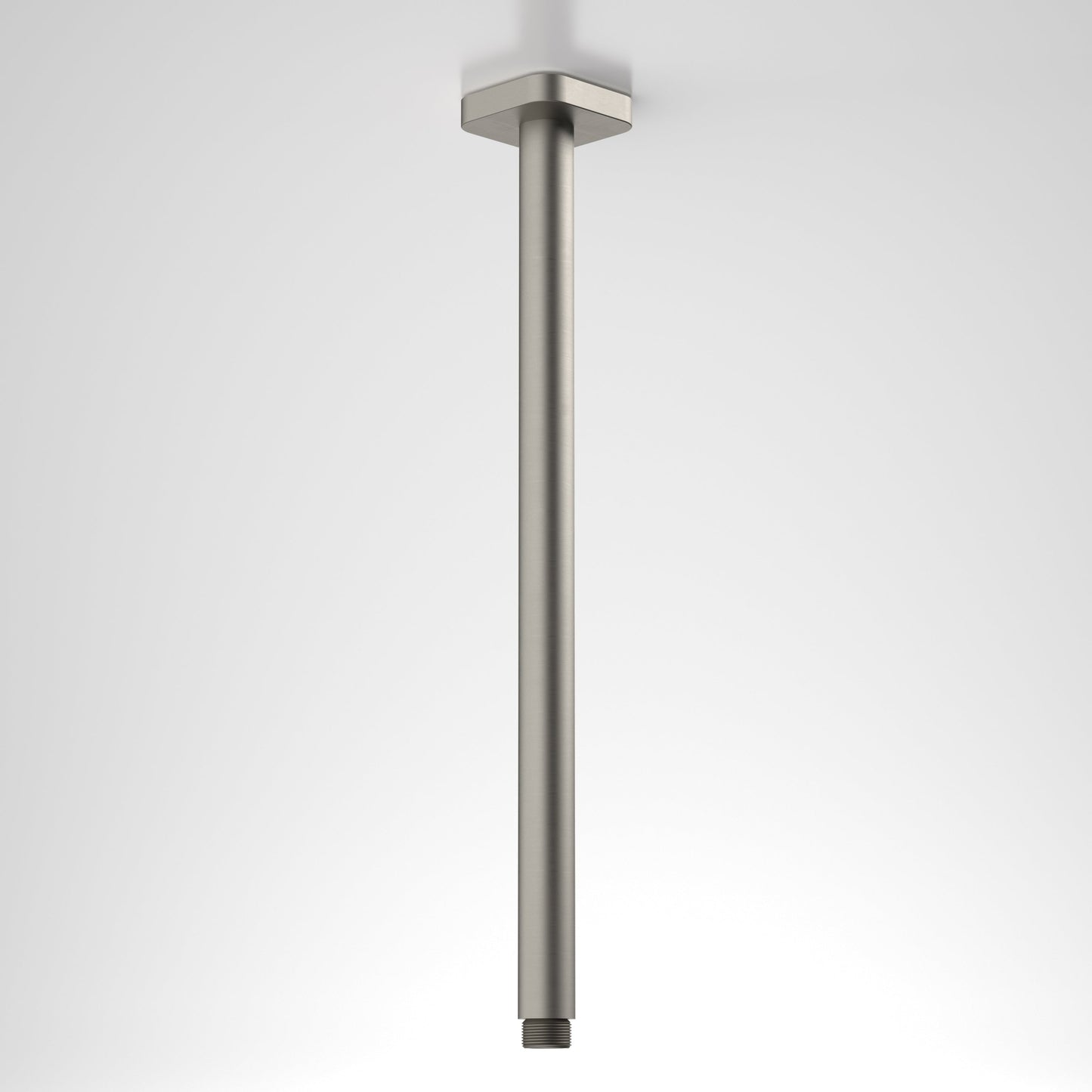 Luna Straight Arm Square Flange 410mm Brushed Nickel