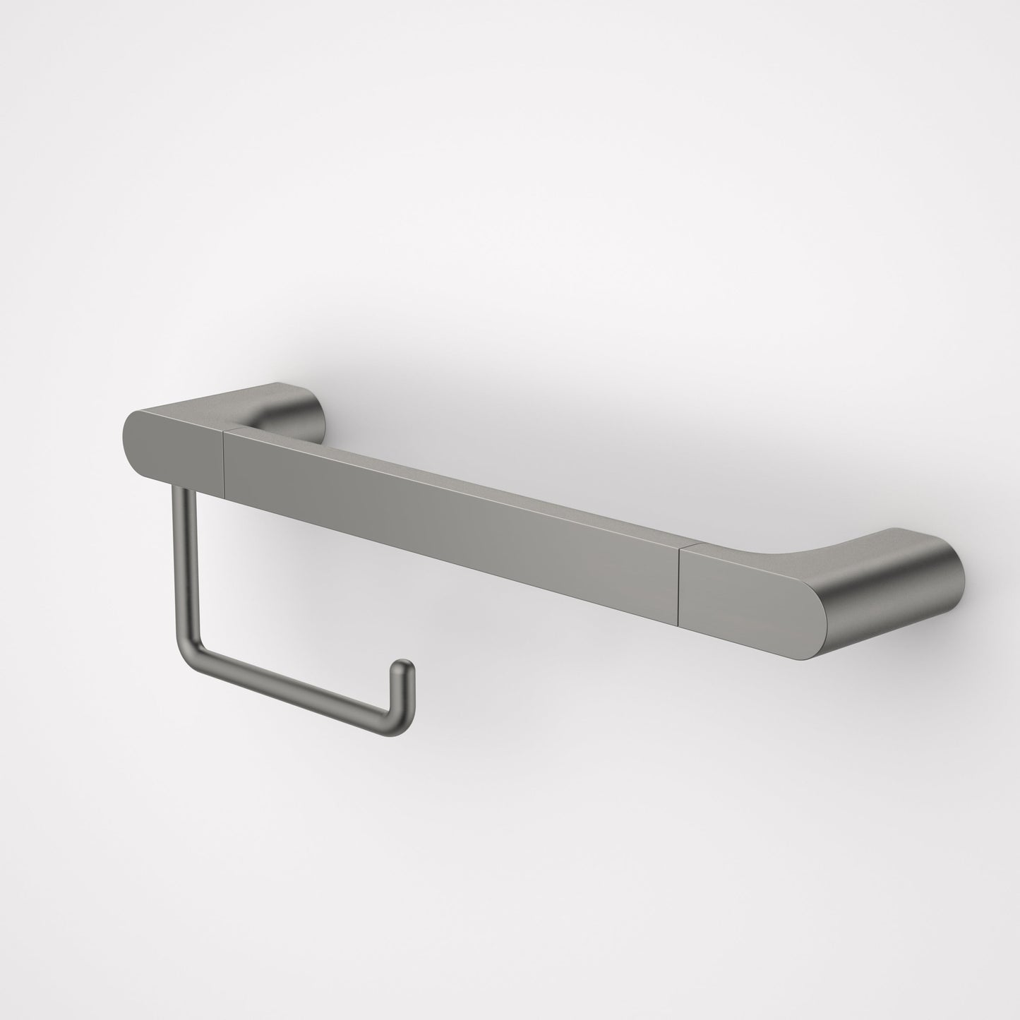 Urbane II Universal Rail  400mm And Toilet Roll Holder Set Gunmetal