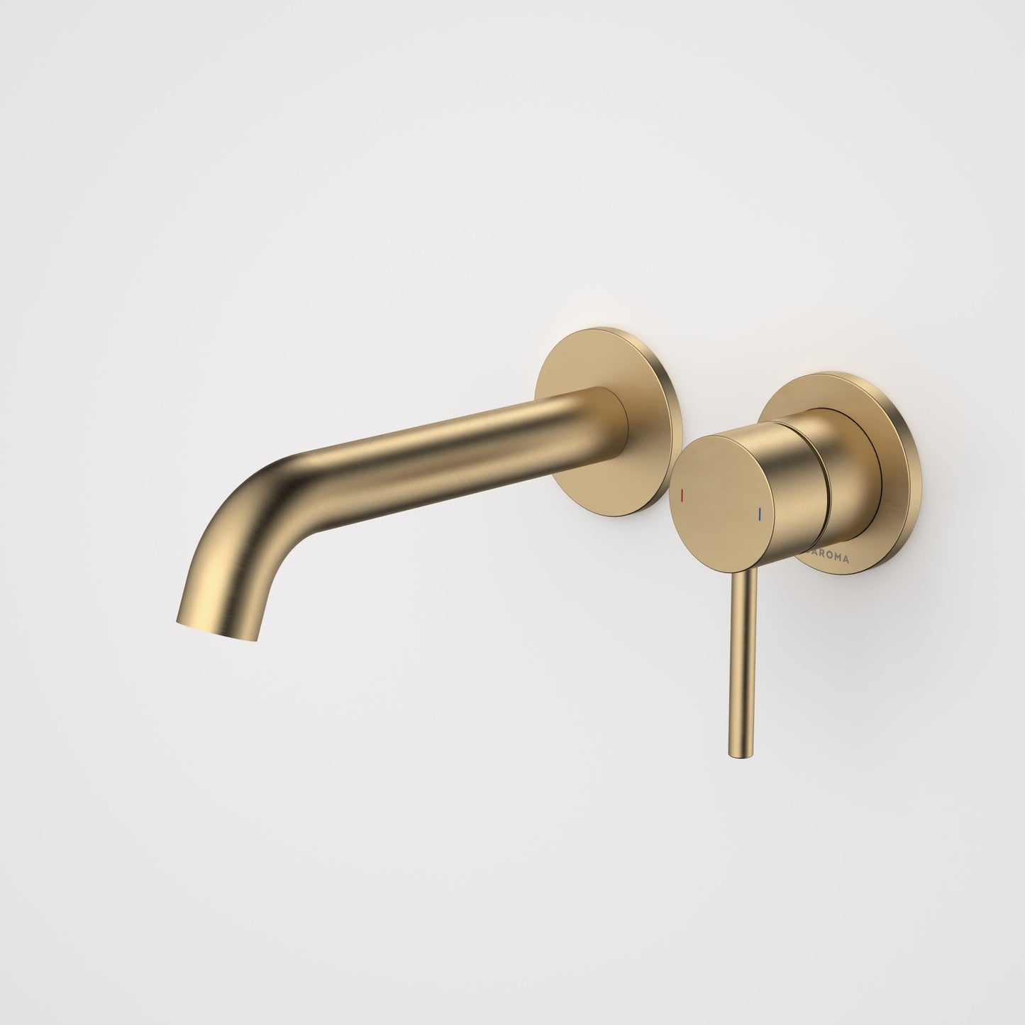 Liano II 175mm Wall Basin/Bath Mixer and Outlet Brushed Brass Lead Free