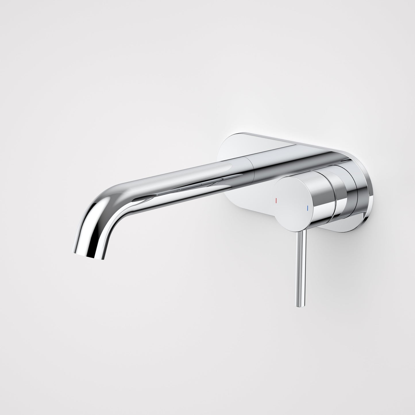 Liano II 175mm Wall Basin/Bath Mixer and Outlet Rounded Plate Chrome Lead Free