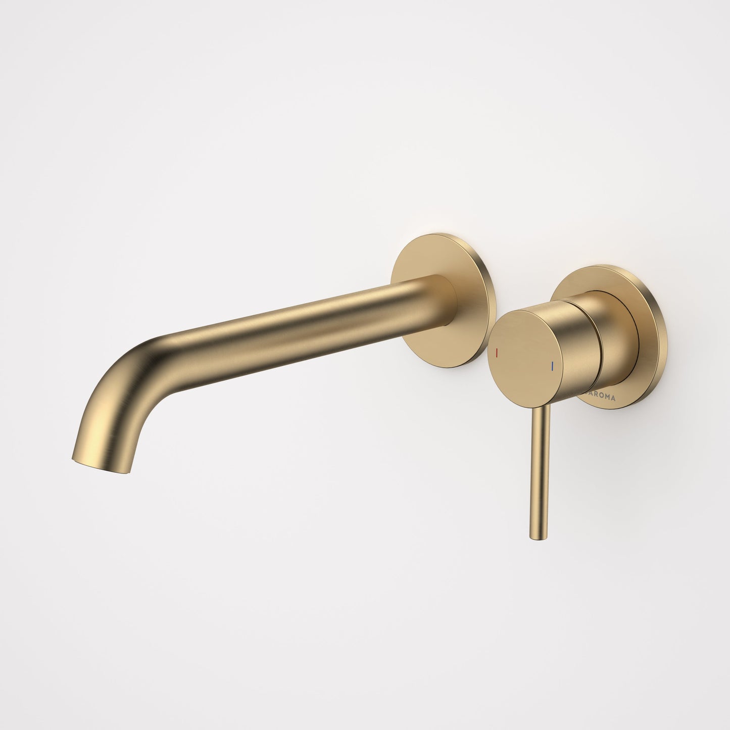 Liano II 210mm Wall Basin/Bath Mixer and Outlet Brushed Brass Lead Free