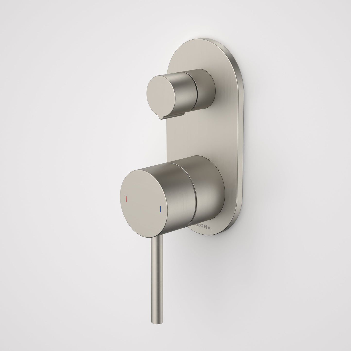 Liano II Bath / Shower Mixer With Diverter and Outlet Rounded Plate Brushed Nickel