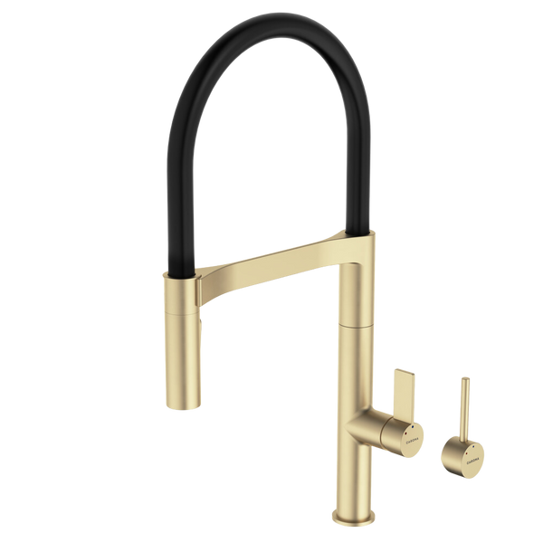Liano II Pull Down Sink Mixer with Spray Brushed Brass