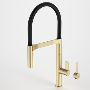 Liano II Pull Down Sink Mixer with Spray Brushed Brass - Brushed Brass