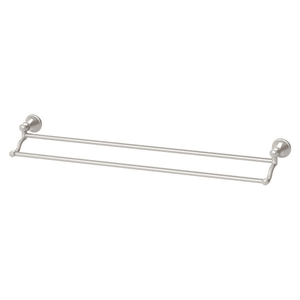 Nostalgia Double Towel Rail 760mm Brushed Nickel - Brushed Nickel
