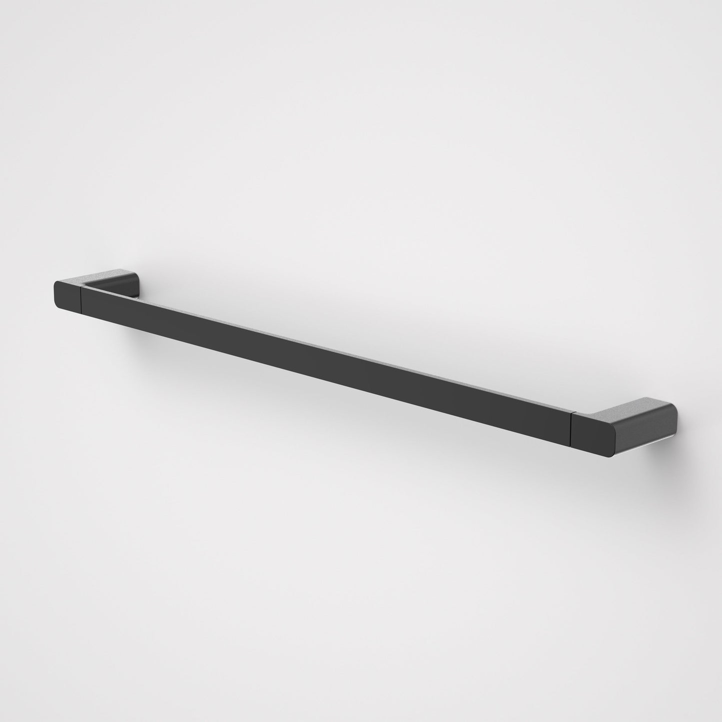 Luna Single Towel Rail 630mm Black