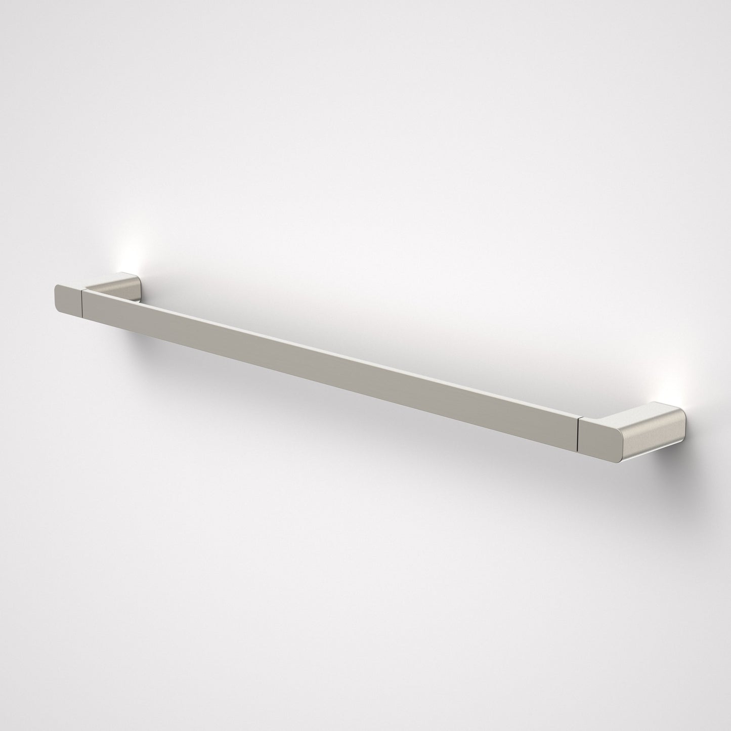 Luna Single Towel Rail 630mm Brushed Nickel