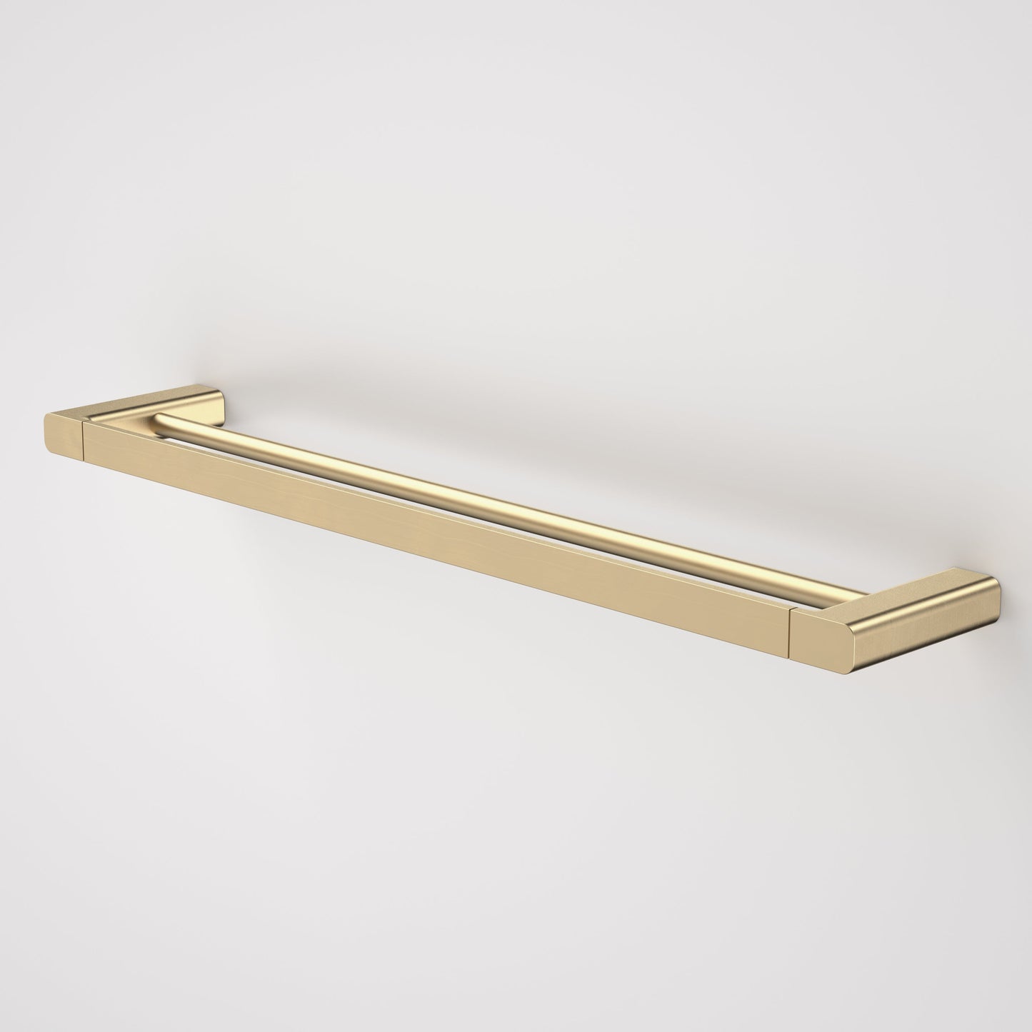 Luna Double Towel Rail 630mm Brushed Brass