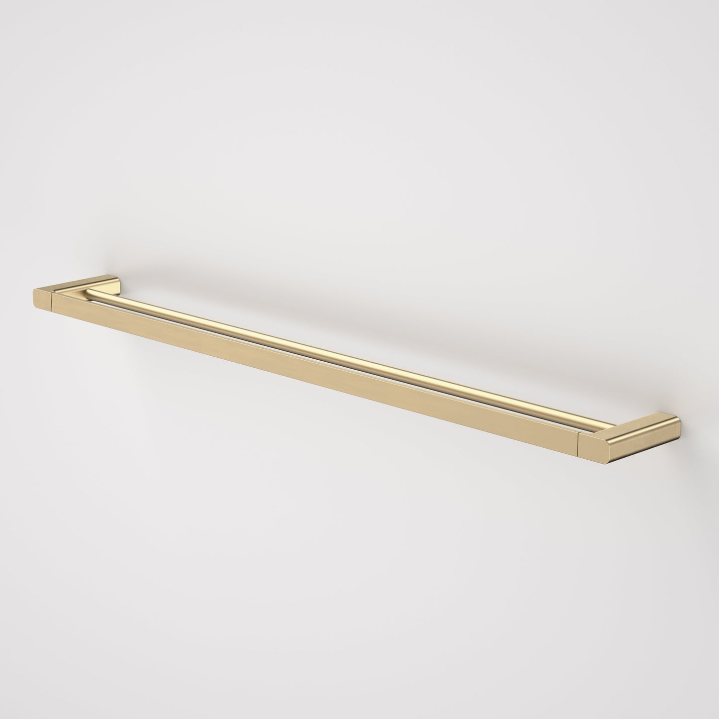 Luna Double Towel Rail 930mm Brushed Brass